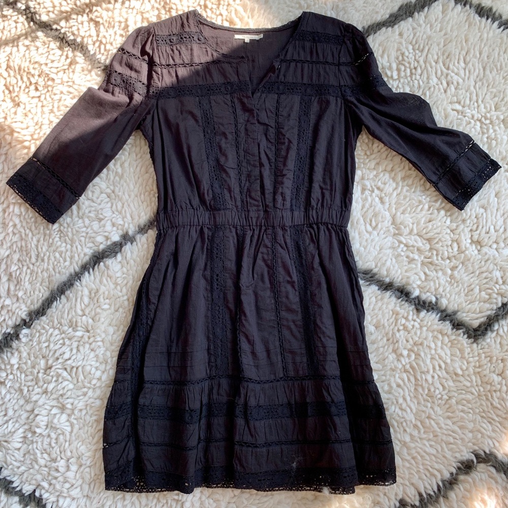 Black dress from Anthropologie